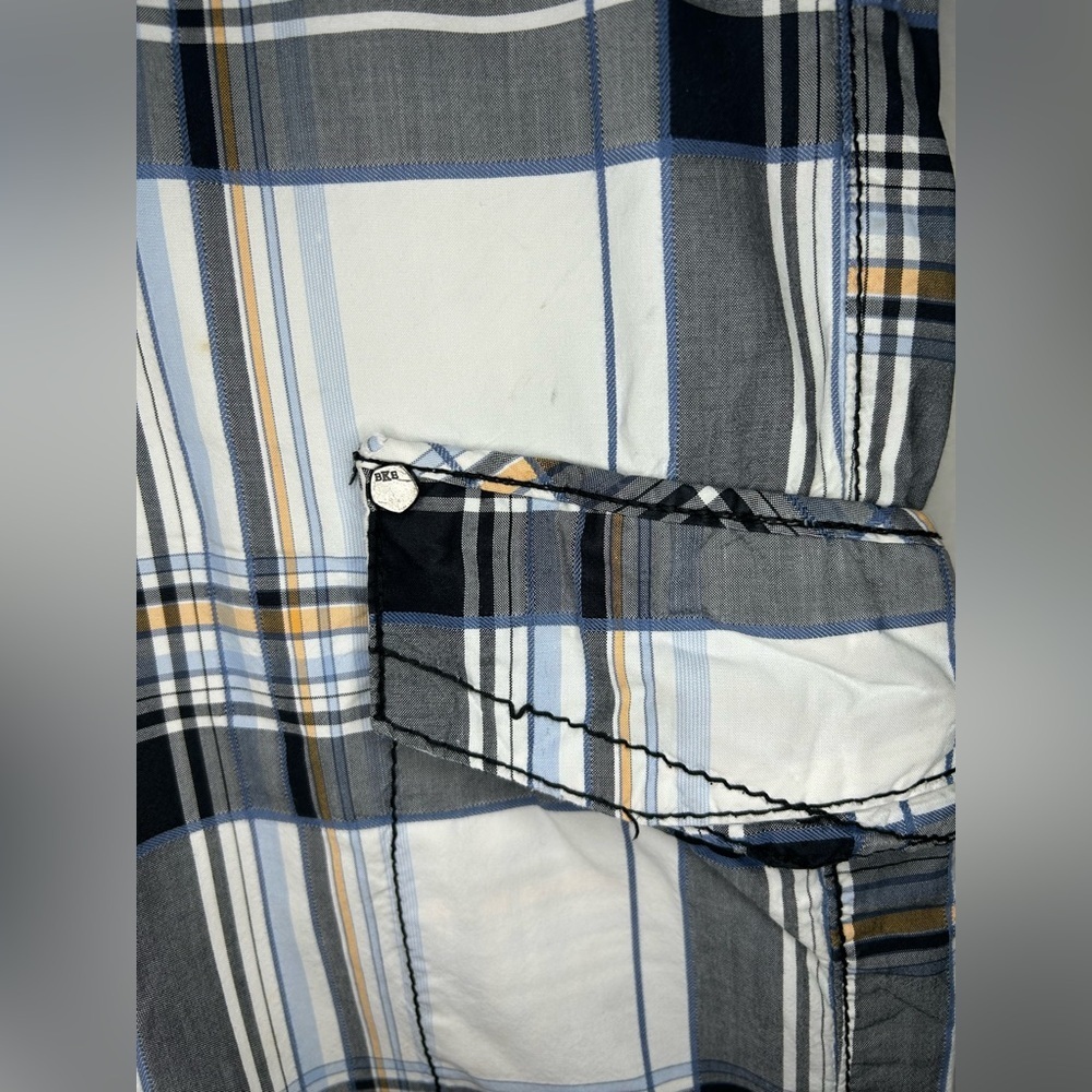 NWOT BKE Bellaire Athletic Fit Plaid Cargo Shorts Men’s 34x23 - Picture 13 of 15